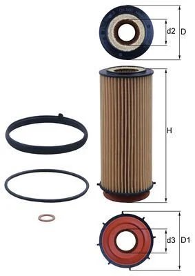Alyvos filtras MAHLE OX 560D