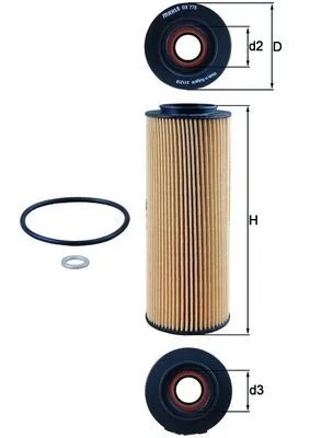 Alyvos filtras mahle OX 775D