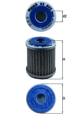 Alyvos filtras MAHLE OX 800