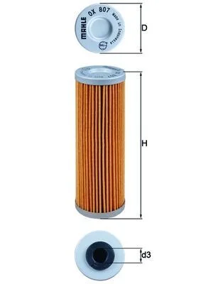 Alyvos filtras MAHLE OX807