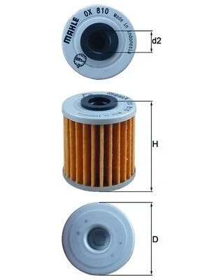 Alyvos filtras MAHLE OX810
