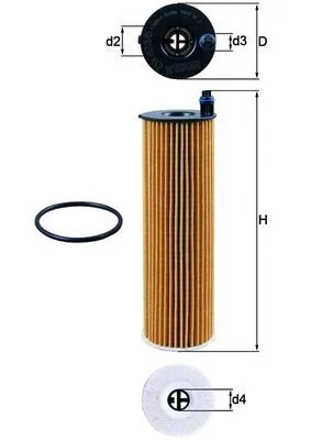 Alyvos filtras MAHLE OX 823/6D