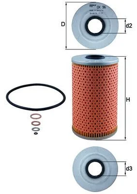 Alyvos filtras MAHLE OX96D