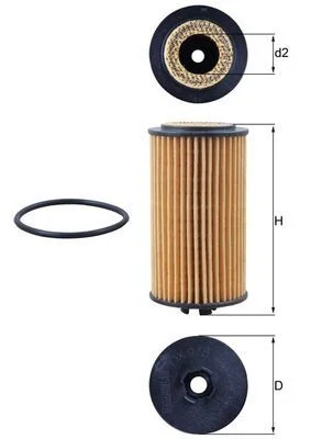 Alyvos filtras MAHLE OX978D