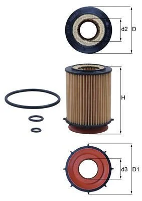 Alyvos filtras MAHLE OX 982D