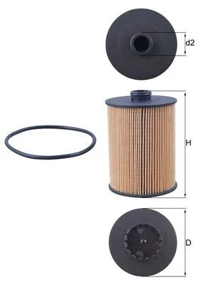Alyvos filtras MAHLE OX 983D