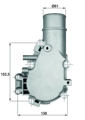 Termostatas, aušinimo skystis MAHLE TI13684