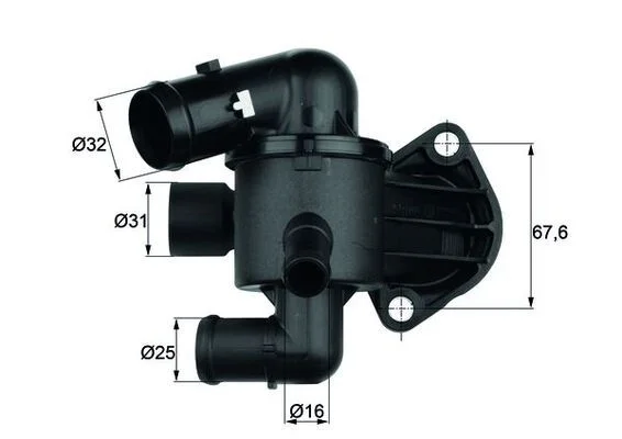 Termostatas, aušinimo skystis MAHLE TI 33 87