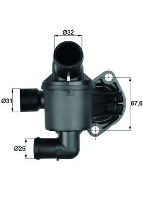 Termostatas, aušinimo skystis MAHLE TI3587