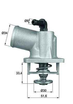 Termostatas, aušinimo skystis MAHLE TI5592D