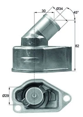 Thermostat, coolant MAHLE TI 9 87