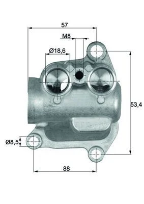 Thermostat, oil cooling MAHLE TO12100