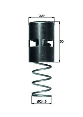 Thermostat, oil cooling MAHLE TO 2 83
