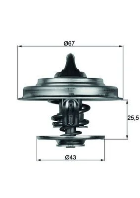 Thermostat, coolant MAHLE TX1887D
