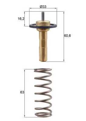 Thermostat, coolant MAHLE TX 311 90 D