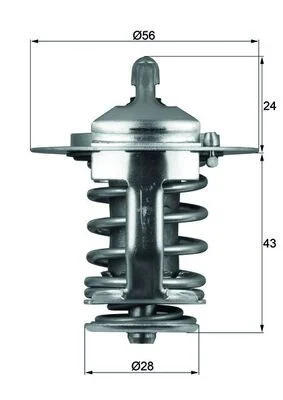 Termostatas, aušinimo skystis MAHLE TX7082