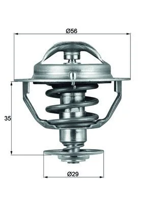Termostatas, aušinimo skystis MAHLE TX7382D
