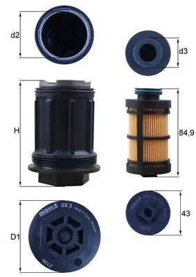 Močovinový filter MAHLE UX3KIT