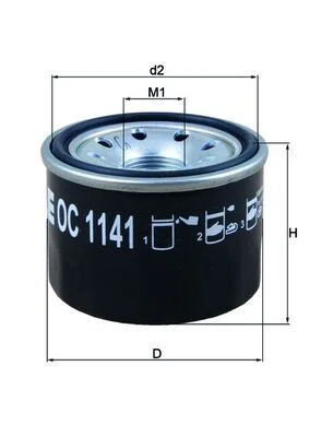 Alyvos filtras MAHLE KNECHT OC1141