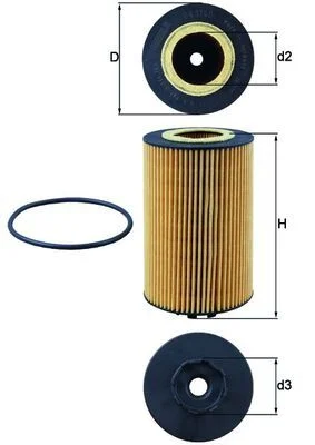 Alyvos filtras mahle OX1140D