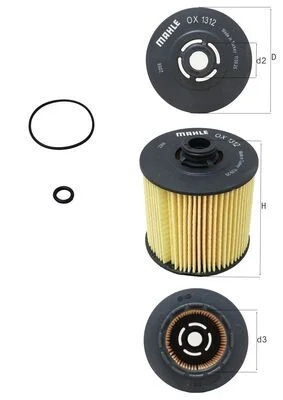 Alyvos filtras MAHLE KNECHT OX1312D