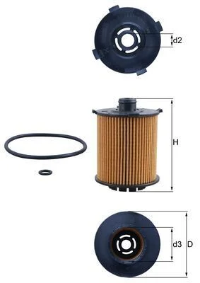 Alyvos filtras mahle OX1357D