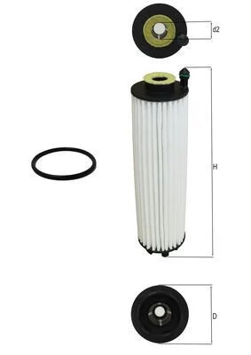 Alyvos filtras MAHLE OX1366D
