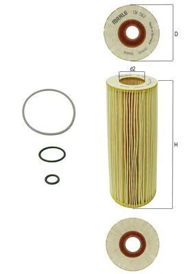 Alyvos filtras mahle OX562D