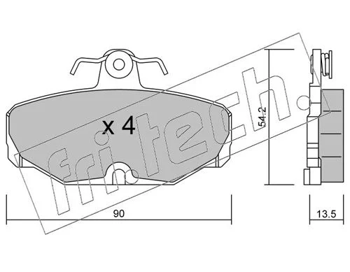 Brake Pad Set, disc brake fri.tech. 097.2