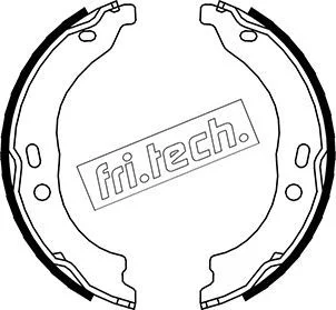 Brake Shoe Set, parking brake fri.tech. 1034.118