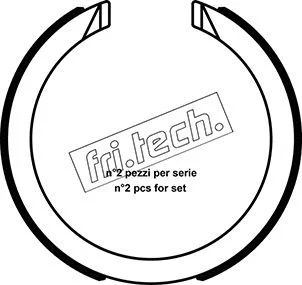 Stabdžių trinkelių komplektas, stovėjimo stabdis fri.tech. 1040.163