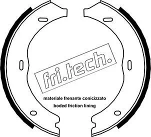 Brake Shoe Set, parking brake fri.tech. 1052.135