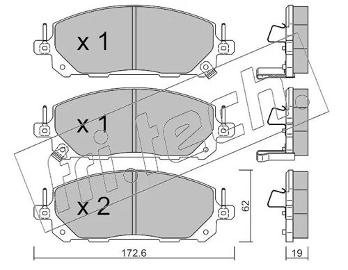 Brake Pad Set, disc brake fri.tech. 1398.0