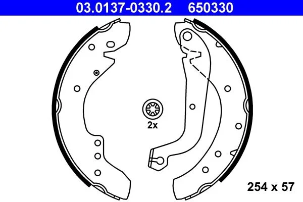 Brake Shoe Set ATE 03.0137-0330.2