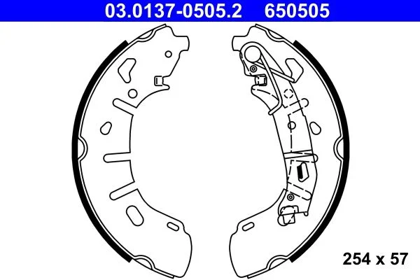 Brake Shoe Set ATE 03.0137-0505.2