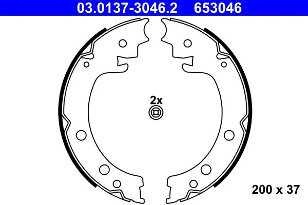 Brake Shoe Set, parking brake ATE 03.0137-3046.2