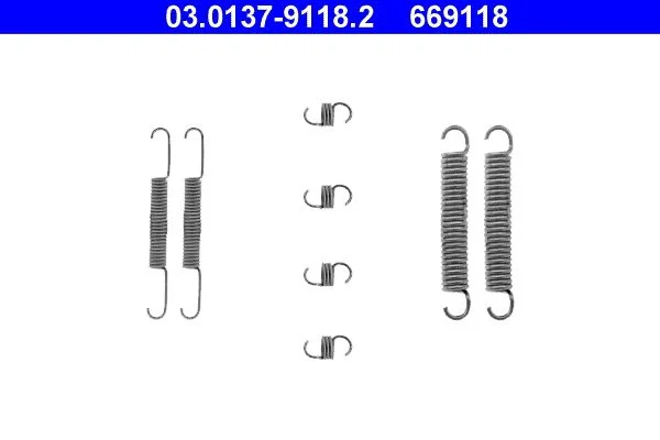 Accessory Kit, brake shoes ATE 03.0137-9118.2