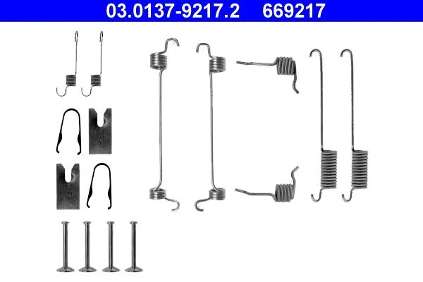 Accessory Kit, brake shoes ATE 03.0137-9217.2