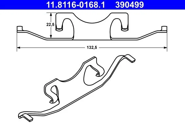 Pružina, brzdový strmeň ATE 11.8116-0168.1