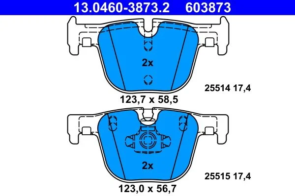 Brake Pad Set, disc brake ATE 13.0460-3873.2