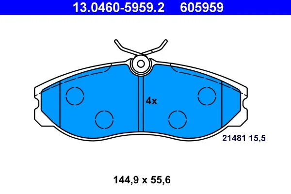 Brake Pad Set, disc brake ATE 13.0460-5959.2
