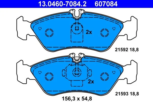 Brake Pad Set, disc brake ATE 13.0460-7084.2