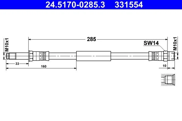 Brake Hose ATE 24.5170-0285.3