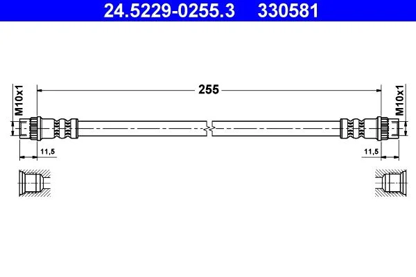 Brzdová hadica ATE 24.5229-0255.3