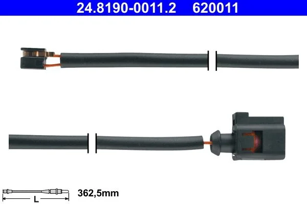 Warning Contact, brake pad wear ATE 24.8190-0011.2