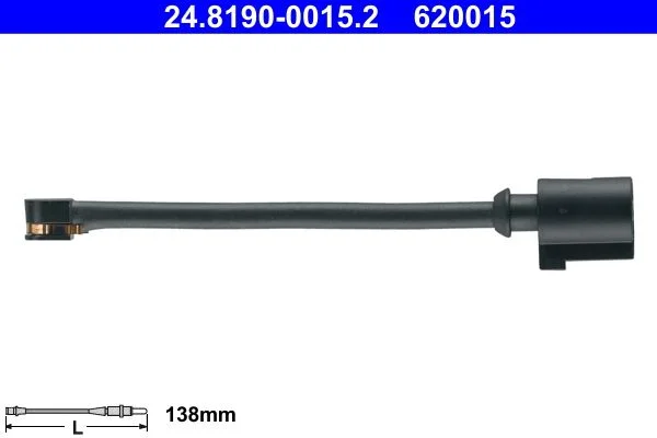 Warning Contact, brake pad wear ATE 24.8190-0015.2