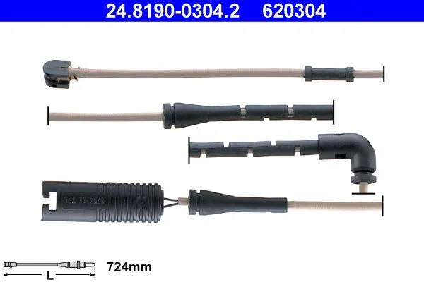 Výstražná kontrolka, opotrebenie brzdových doštičiek ATE 24.8190-0304.2