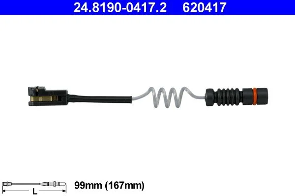Warning Contact, brake pad wear ATE 24.8190-0417.2