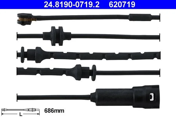 Warning Contact, brake pad wear ATE 24.8190-0719.2