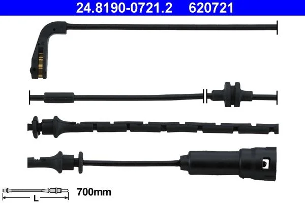 Warning Contact, brake pad wear ATE 24.8190-0721.2